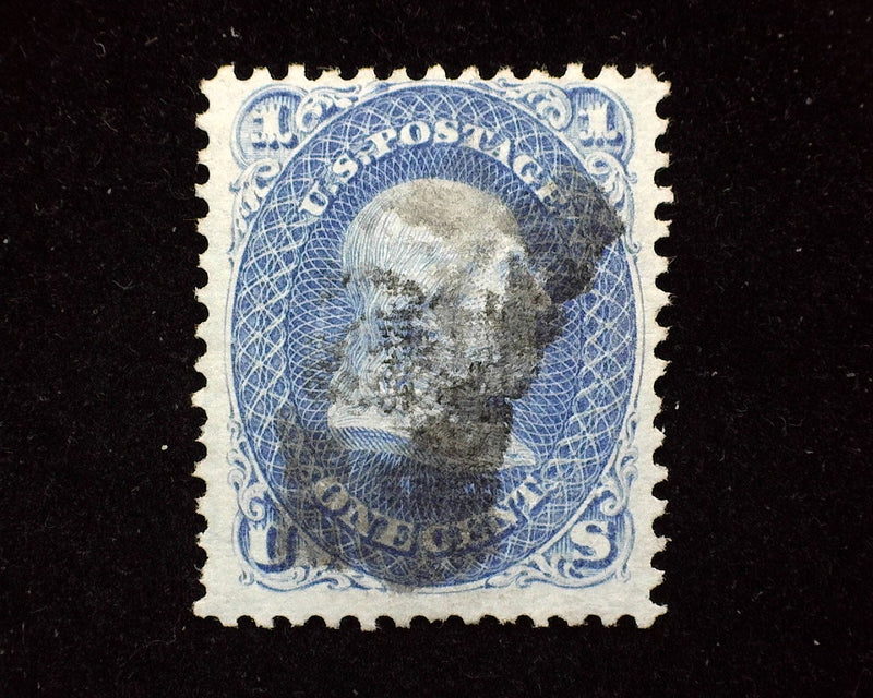 #86 Nice example of this difficult issue. Clear grill & great color. Vf Used - US Stamp