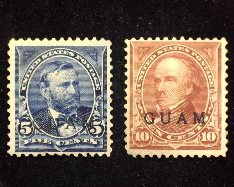 #5, 8 Guam. Small faults nice appearing. Mint F No gum - US Stamp