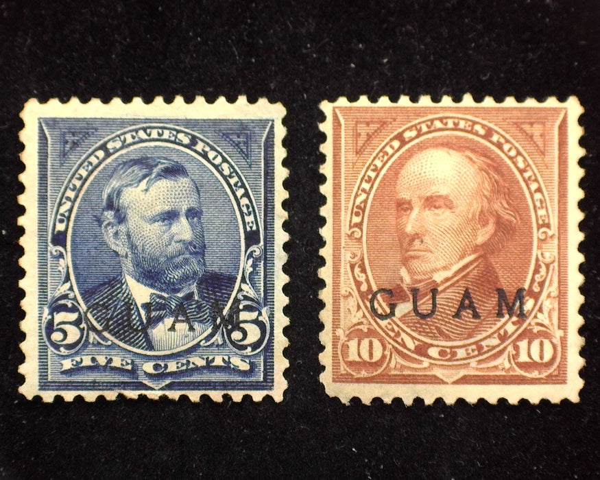 #5, 8 Guam. Small faults nice appearing. Mint F No gum - US Stamp