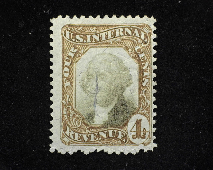 #R136 4c Revenue. Cut cancel. F/Vf Used - US Stamp