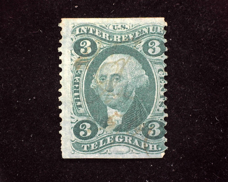#R19b 3c Telegraph Revenue F Used - US Stamp