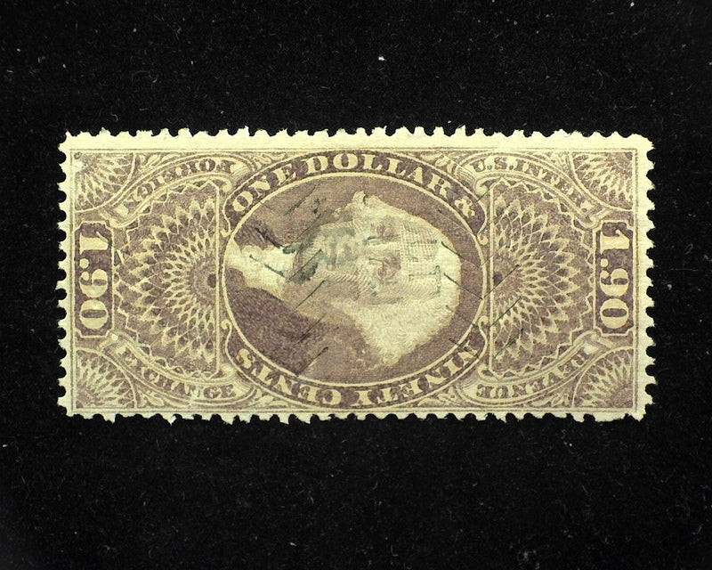 #R80c $1.90 Foreign Exchange Revenue. Cut cancel. F/Vf Used - US Stamp