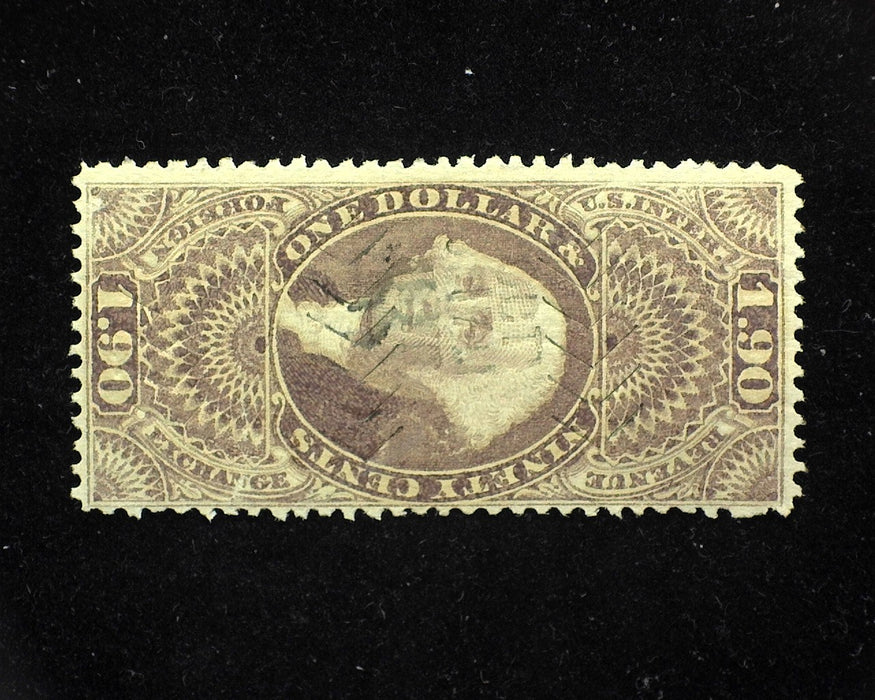 #R80c $1.90 Foreign Exchange Revenue. Cut cancel. F/Vf Used - US Stamp