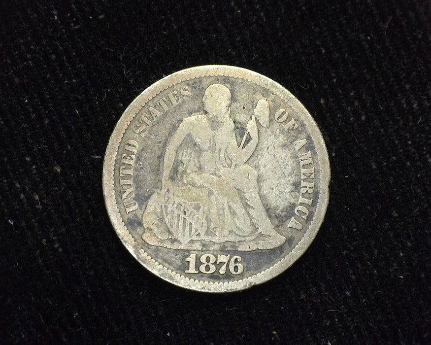 1876 Liberty Seated Dime VG - US Coin