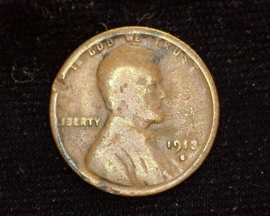 1913 S Lincoln Wheat Penny/Cent G Rim dig - US Coin