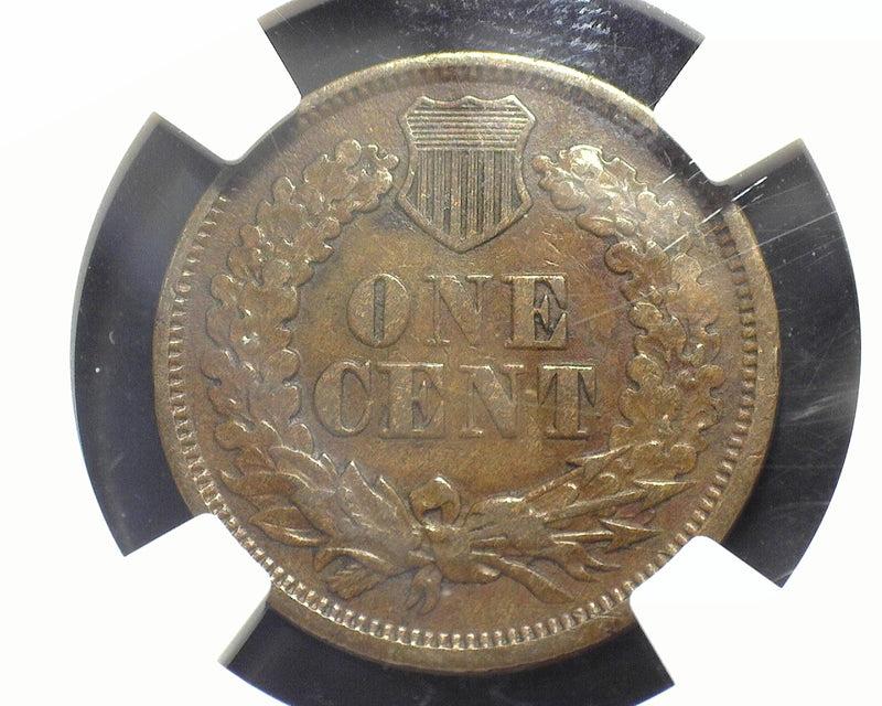 1864 L Bronze Indian Head Penny/Cent NGC AU 53 BN - US Coin