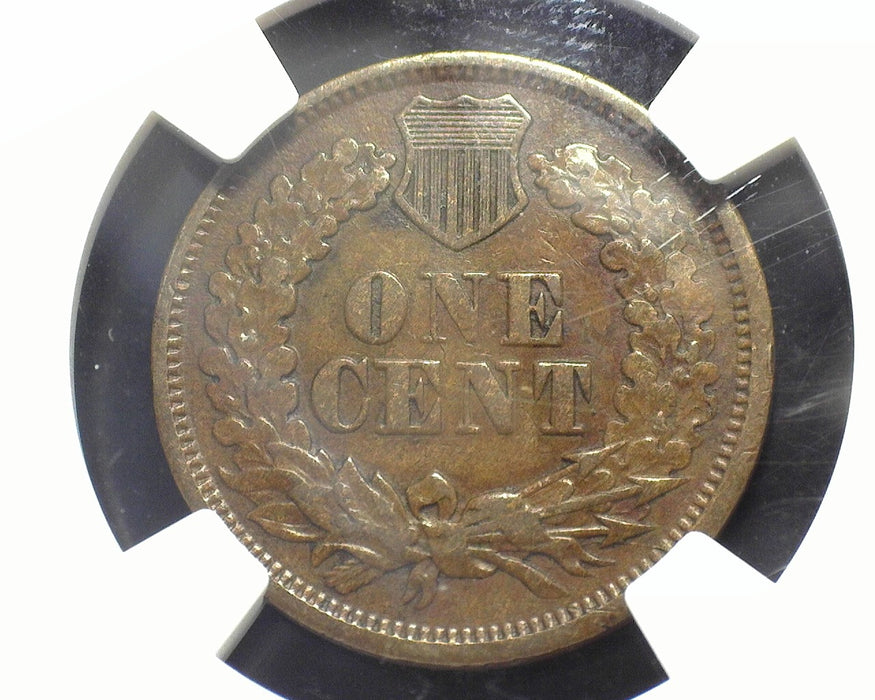 1864 L Bronze Indian Head Penny/Cent NGC AU 53 BN - US Coin