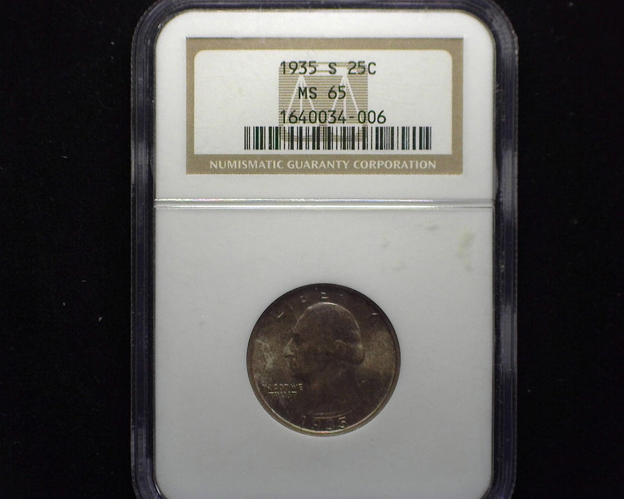 1935 S Washington Quarter NGC MS65 - US Coin