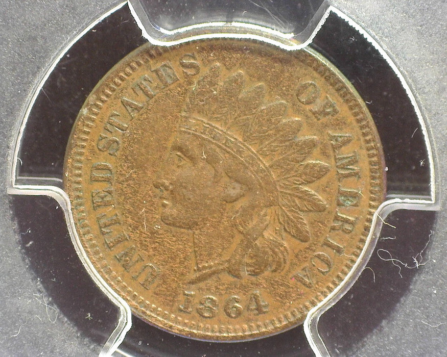 1864 L Indian Head Penny/Cent PCGS AU58 RFD FS-2306 S-10 - US Coin