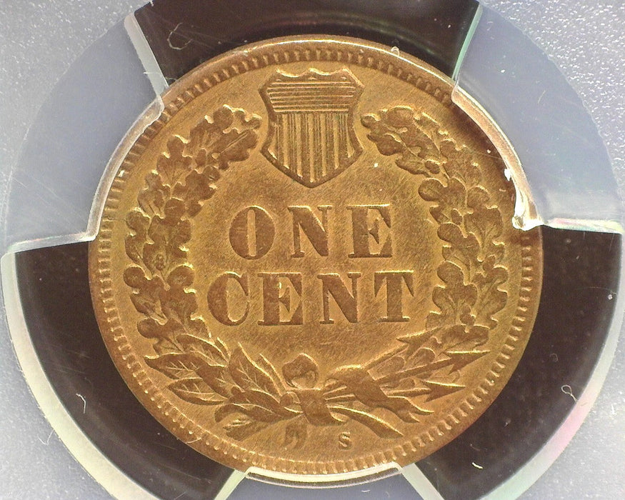 1908 S Indian Head Penny/Cent PCGS Genuine Cleaned VF Detail - US Coin