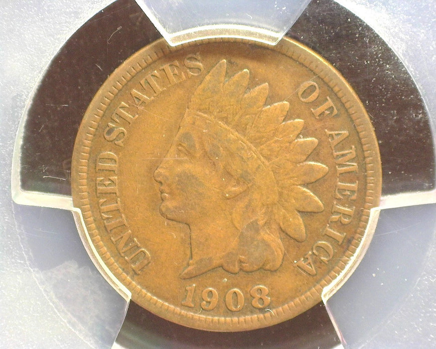 1908 S Indian Head Penny/Cent PCGS VF25 - US Coin