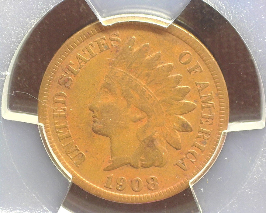 1908 S Indian Head Penny/Cent PCGS VF20 - US Coin