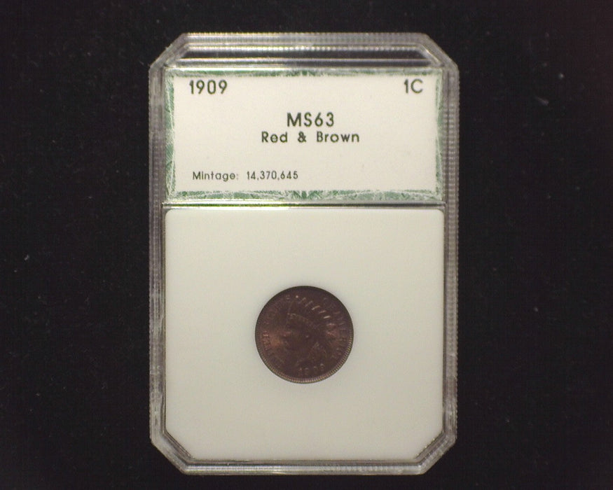 1909 Indian Head Penny/Cent PCI MS63 Red and Brown - US Coin