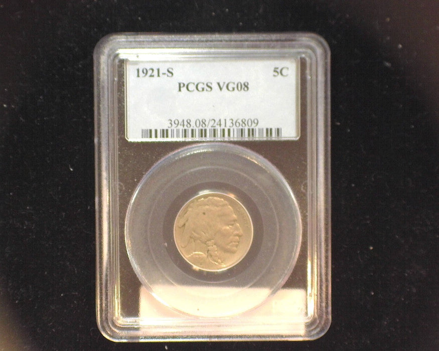 1921 S Buffalo Nickel PCGS VG08 - US Coin