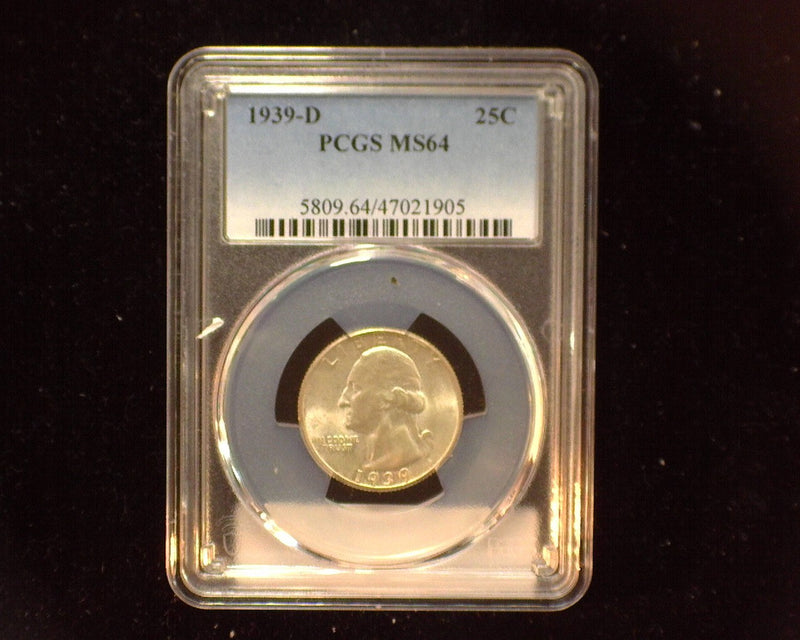 1939 D Washington Quarter PCGS MS64 - US Coin