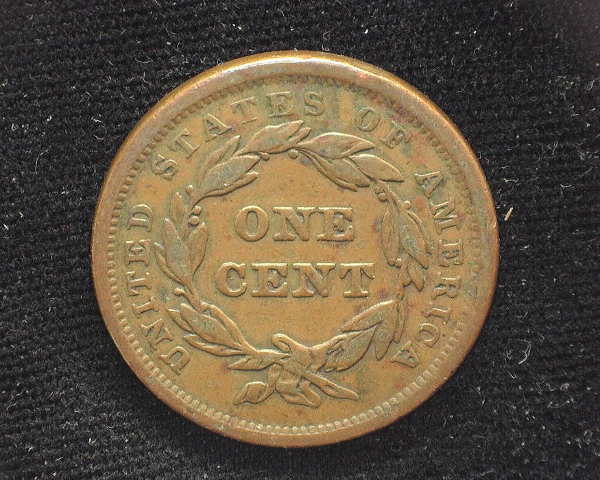 1843 Large Cent Classic Cent VF Small dig by chin - US Coin