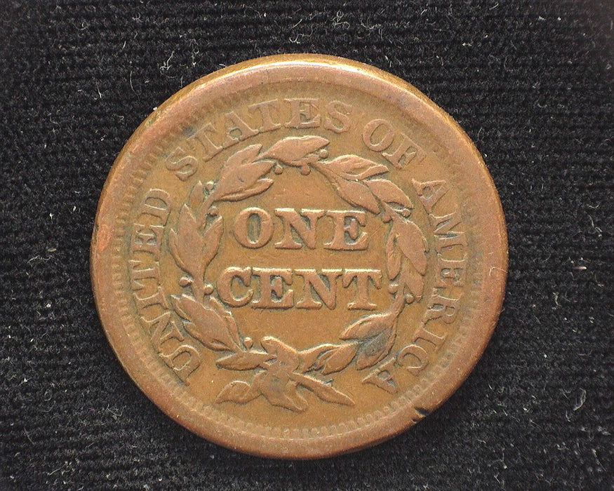 1851 Large Cent Braided Hair Cent VG - US Coin