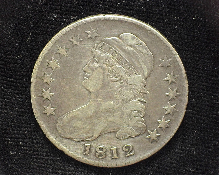 1812 Capped Bust Half Dollar F 2 Leaves - US Coin