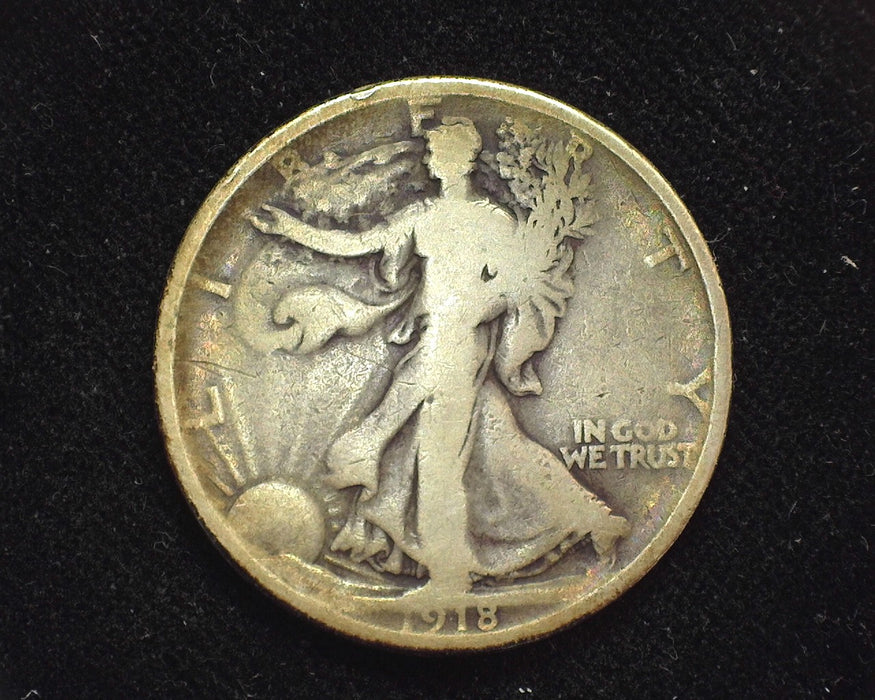1918 D Liberty Walking Half Dollar G - US Coin
