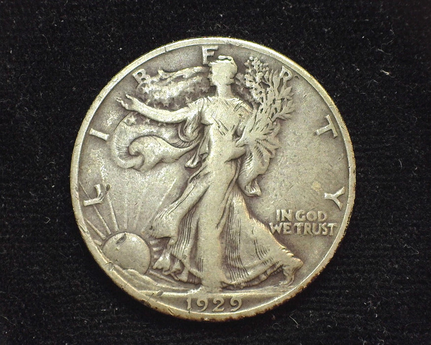 1929 D Liberty Walking Half Dollar F - US Coin