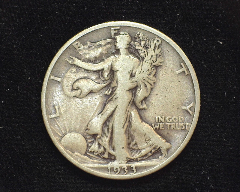 1933 S Liberty Walking Half Dollar F - US Coin
