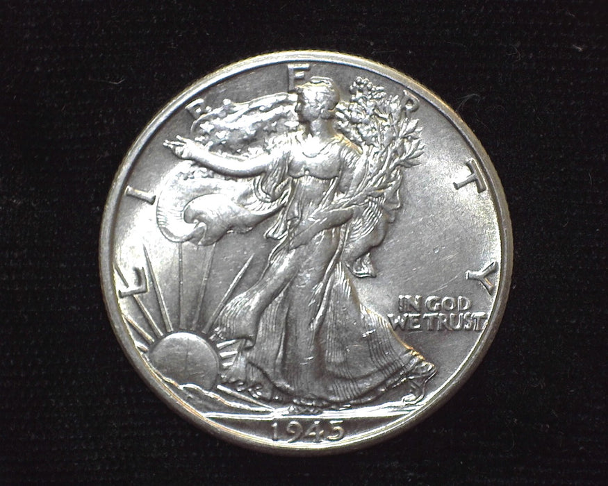 1945 D Liberty Walking Half Dollar AU - US Coin