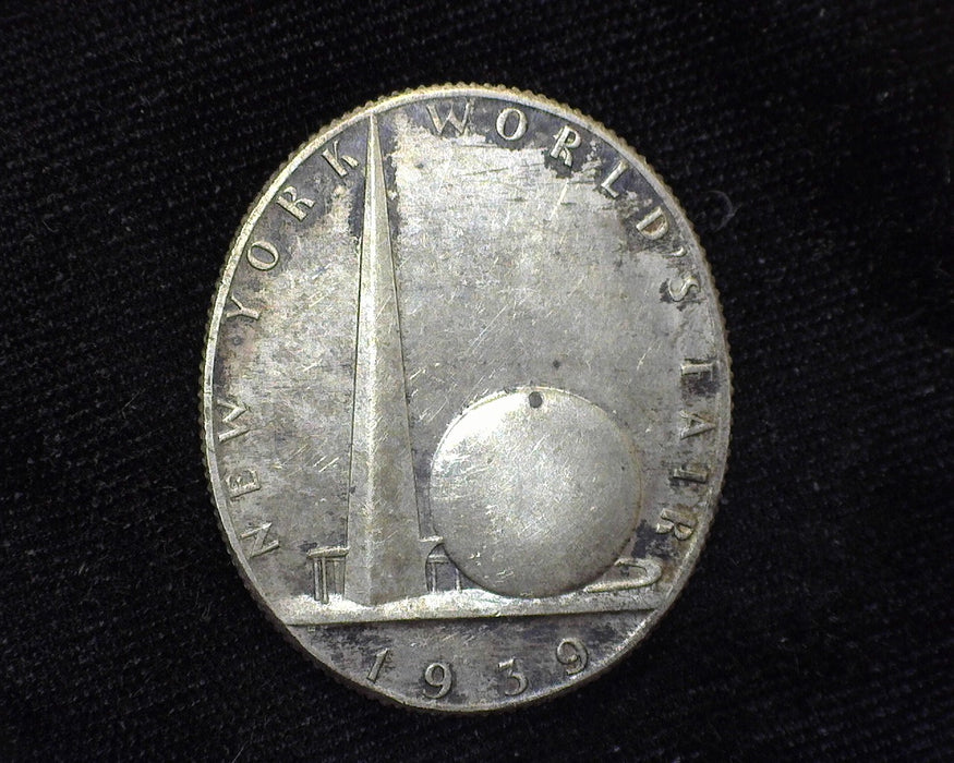 1939 Worlds Fair Token Silver so called Dollar AU