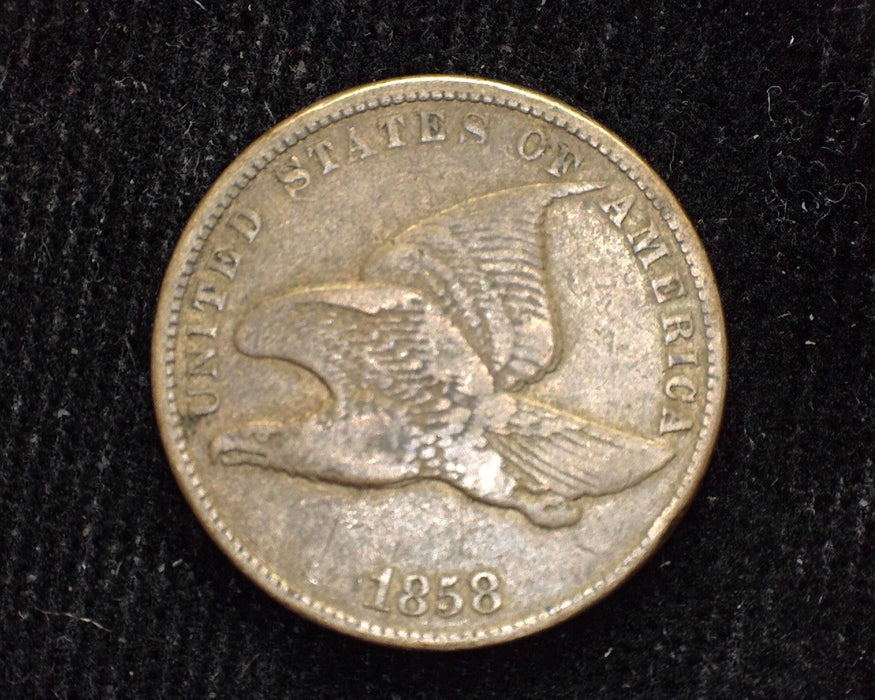 1858 Small letter Flying Eagle Penny/Cent F/VF - US Coin