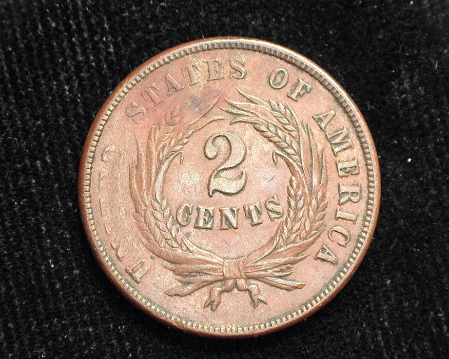 1864 Two Cent Piece VF - US Coin