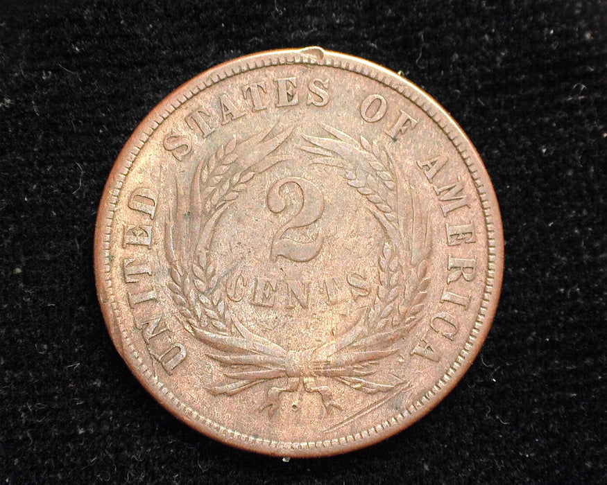 1867 Two Cent Piece VF - US Coin