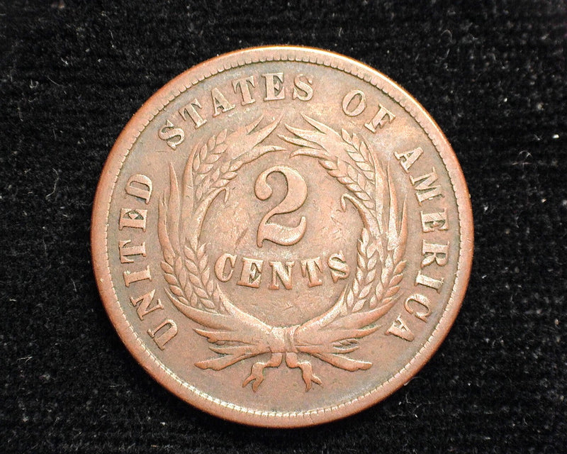 1868 Two Cent Piece VG - US Coin
