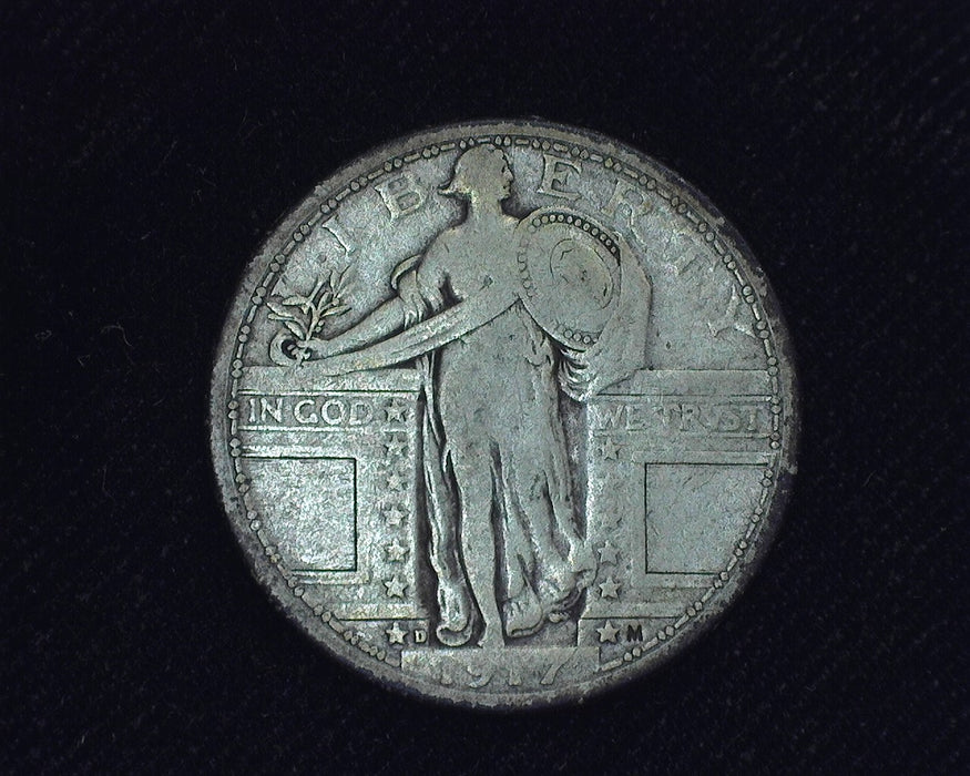 1917 D Type 2 Standing Liberty Quarter G - US Coin