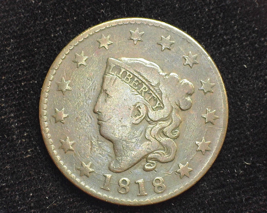 1818 Large Cent Classic VG Penny/Cent - US Coin