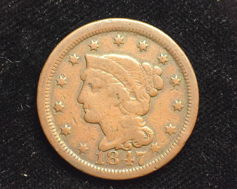 1847 Large Cent Classic Penny/Cent F - US Coin
