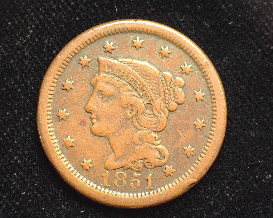 1851 Large Cent Classic Penny/Cent VF - US Coin