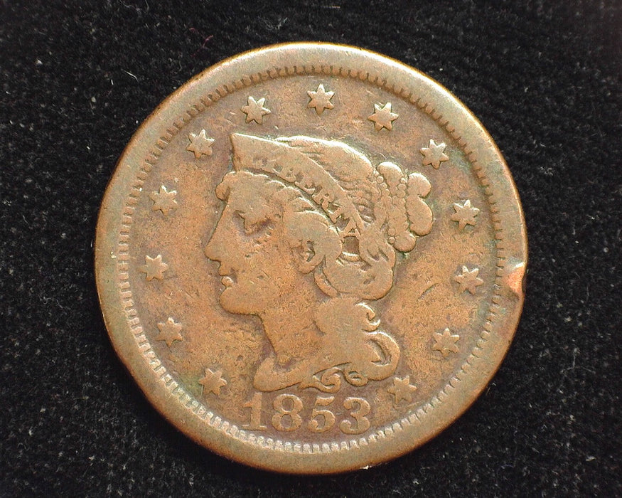 1853 Large Cent Classic Penny/Cent VG - US Coin