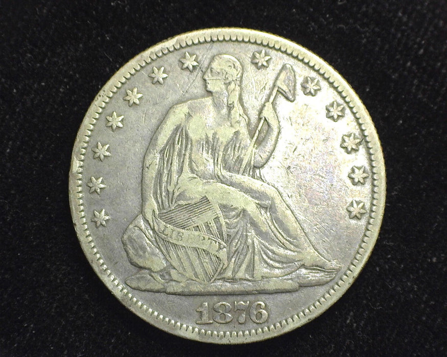 1876 Seated Liberty Half Dollar F - US Coin
