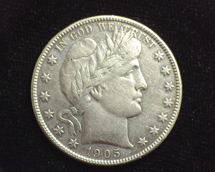 1905 S Barber Half Dollar lightly cleaned. XF - US Coin