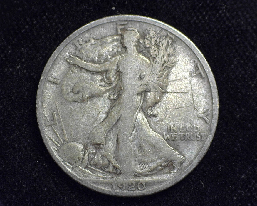 1920 D Liberty Walking Half Dollar Scratch VG - US Coin