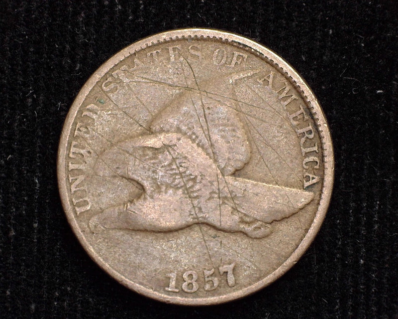 1857 Flying Eagle Penny/Cent Scratches VG - US Coin