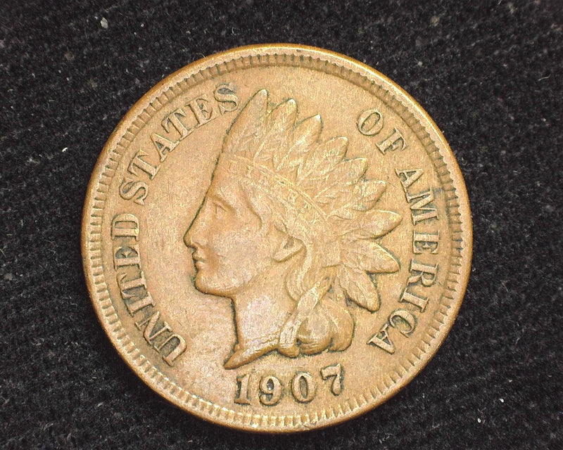 1907 Indian Head Penny/Cent XF - US Coin