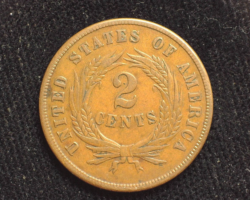 1864 Two Cent Piece XF - US Coin