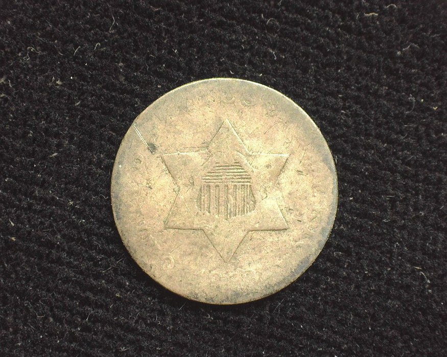 1853 Three Cent Silver AG - US Coin