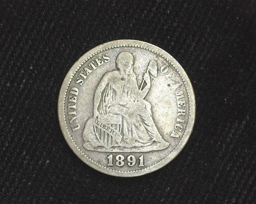 1891 O Liberty Seated Dime F - US Coin