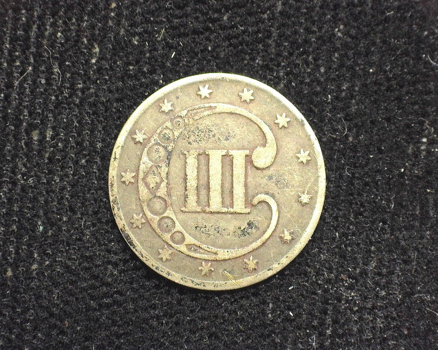 1851 Three Cent Silver F - US Coin