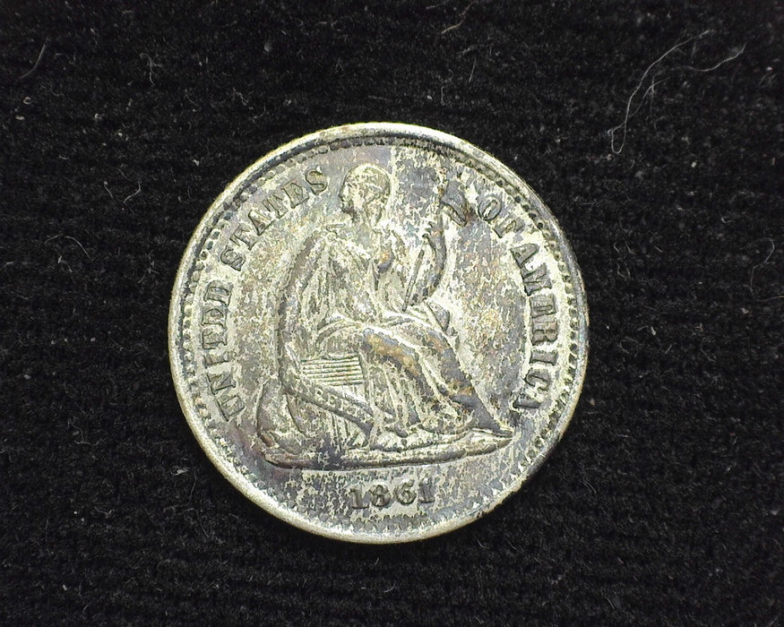 1861 Liberty Seated Half Dime VF - US Coin