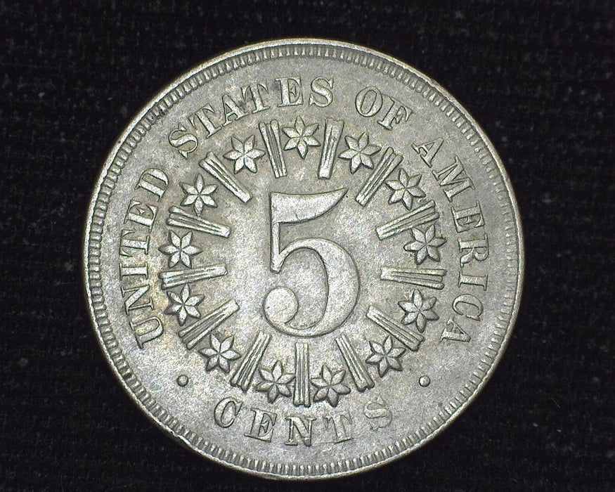 1866 Rays Shield Nickel VF - US Coin