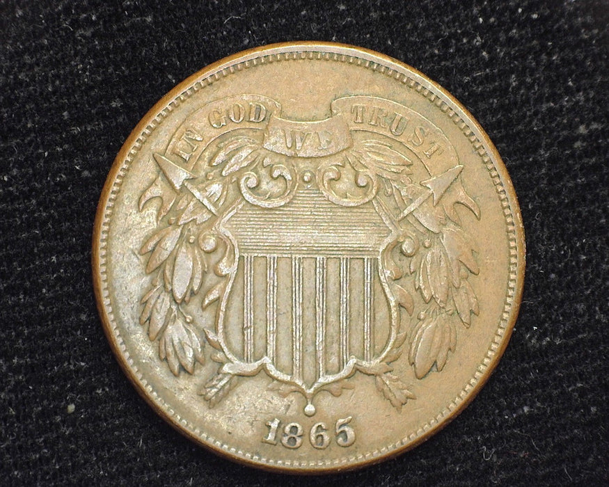 1865 Two Cent Piece VF/XF - US Coin