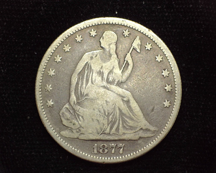 1877 S Liberty Seated Half Dollar VG - US Coin