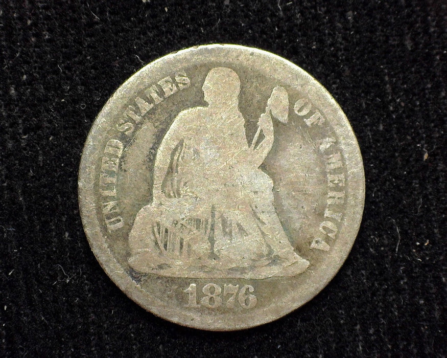 1876 CC Liberty Seated Dime G - US Coin